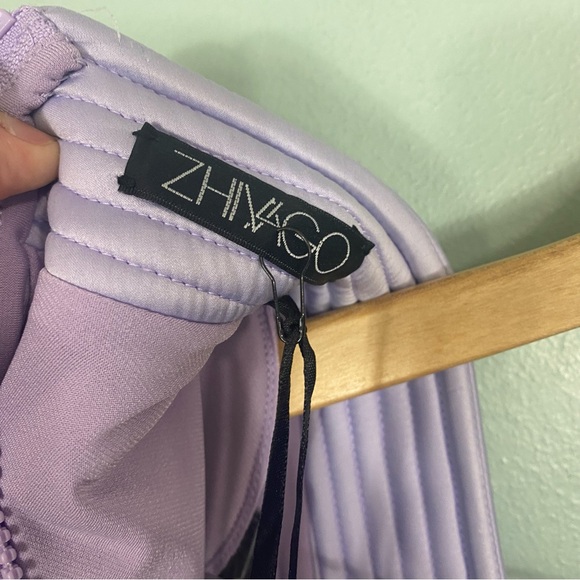 Zhivago Eye Of Horus Lilac Purple Midi Dress Size 4 Or Small - Picture 9 of 9